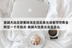 美国大选在即重磅消息迭出美元成香饽饽黄金跌至一个月低点-美国大选美元会走高么